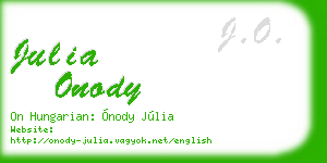 julia onody business card