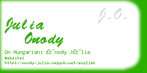 julia onody business card